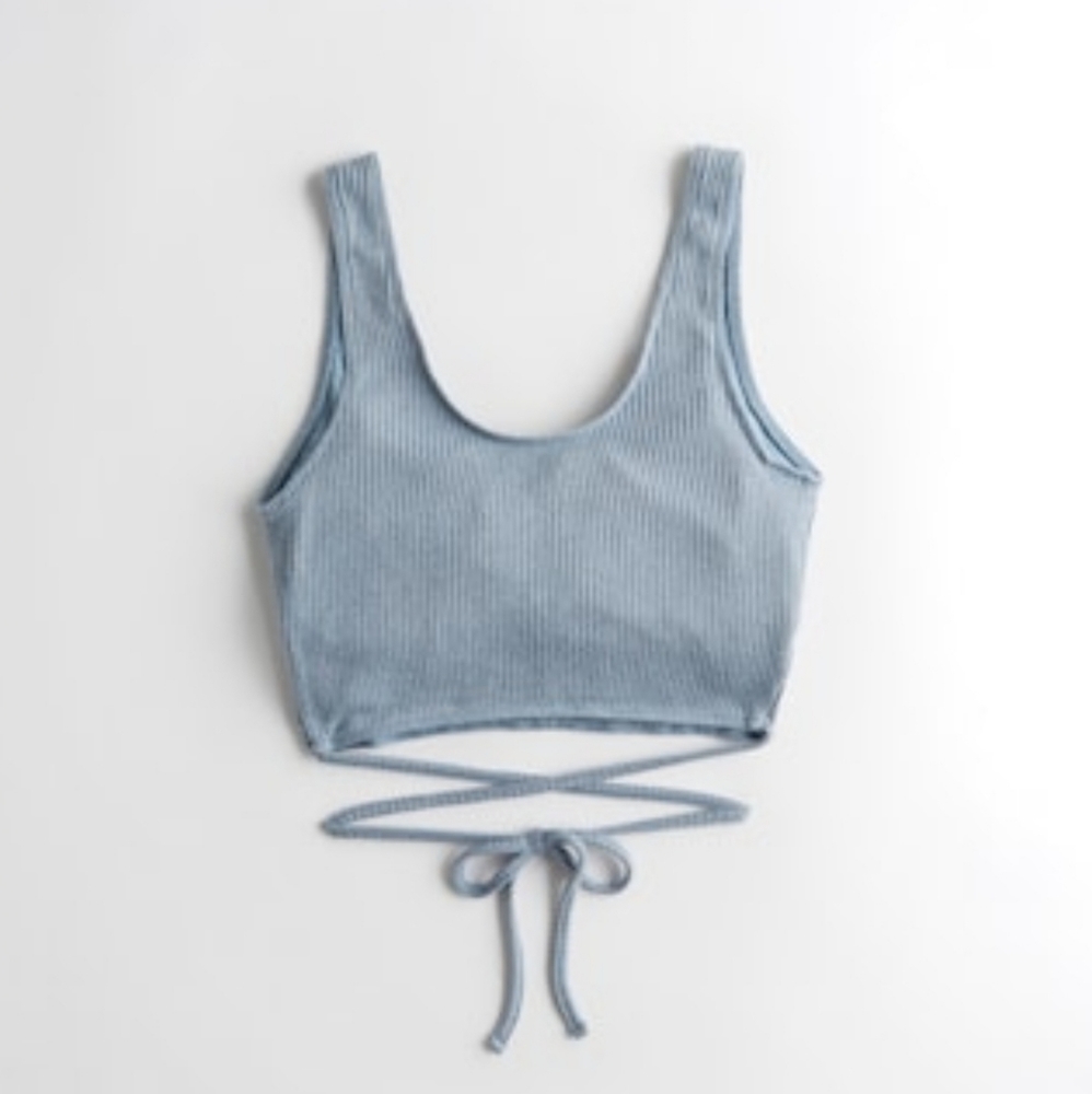 GILLY HICKS SLIM RIBBED WRAP LOUNGE BRALETTE